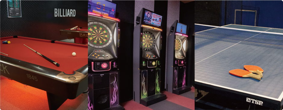 ダーツ最新のダーツ機種で遊べるラウンドワンのダーツコーナー！！